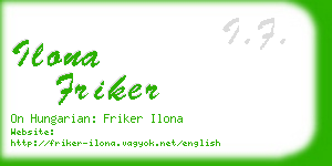 ilona friker business card